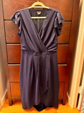 City Chic Navy Wrap-Style Dress